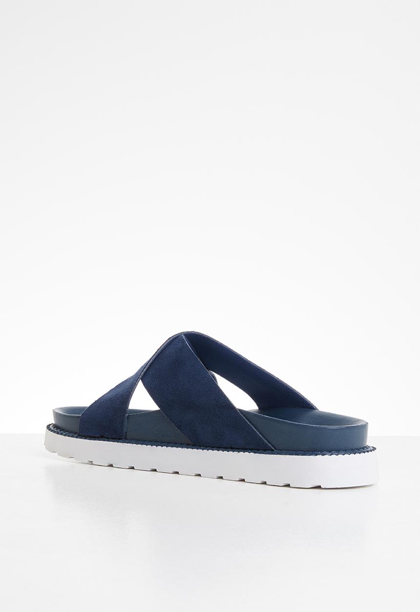 Jada - Cross strap slide - navy