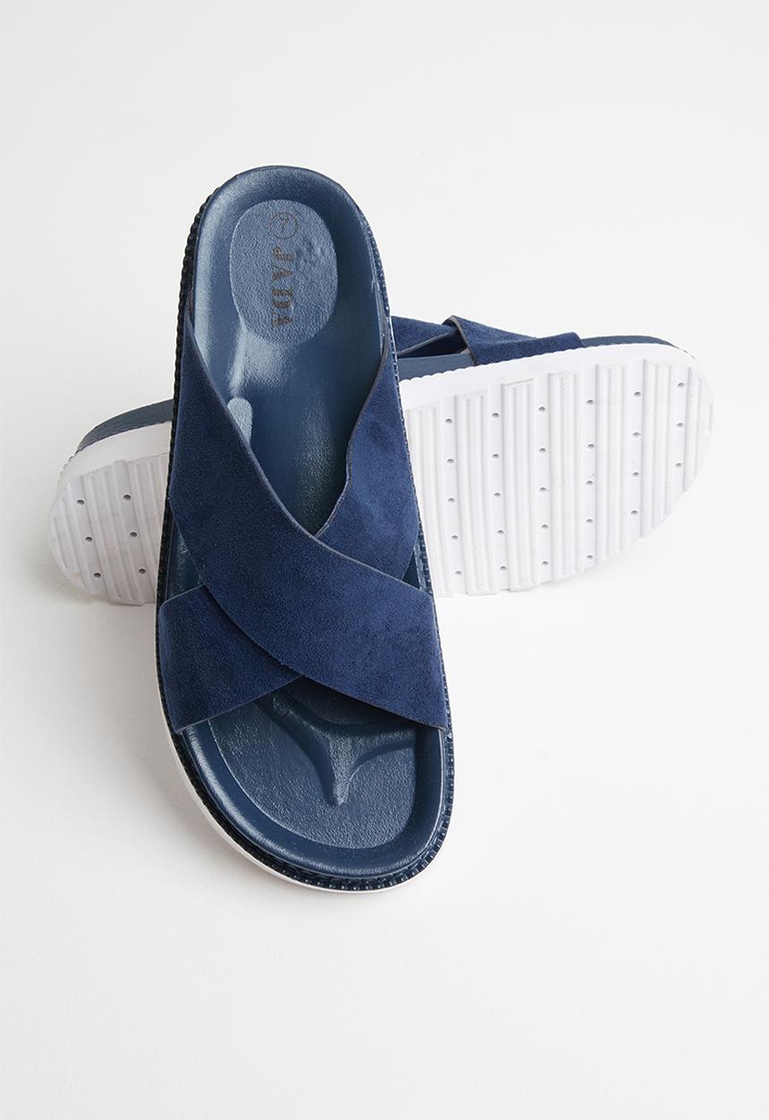 Jada - Cross strap slide - navy