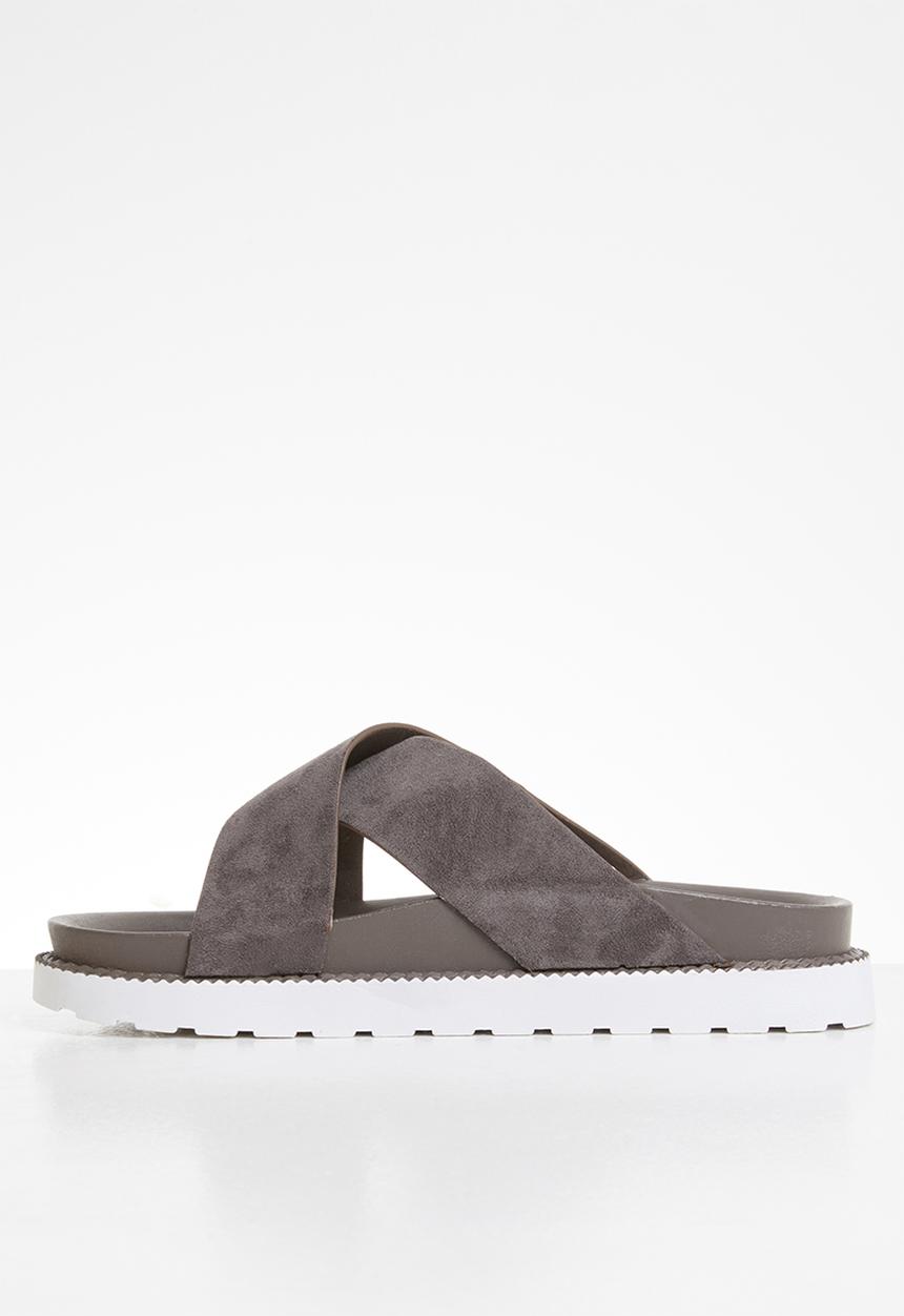 Jada - Cross strap slide - grey