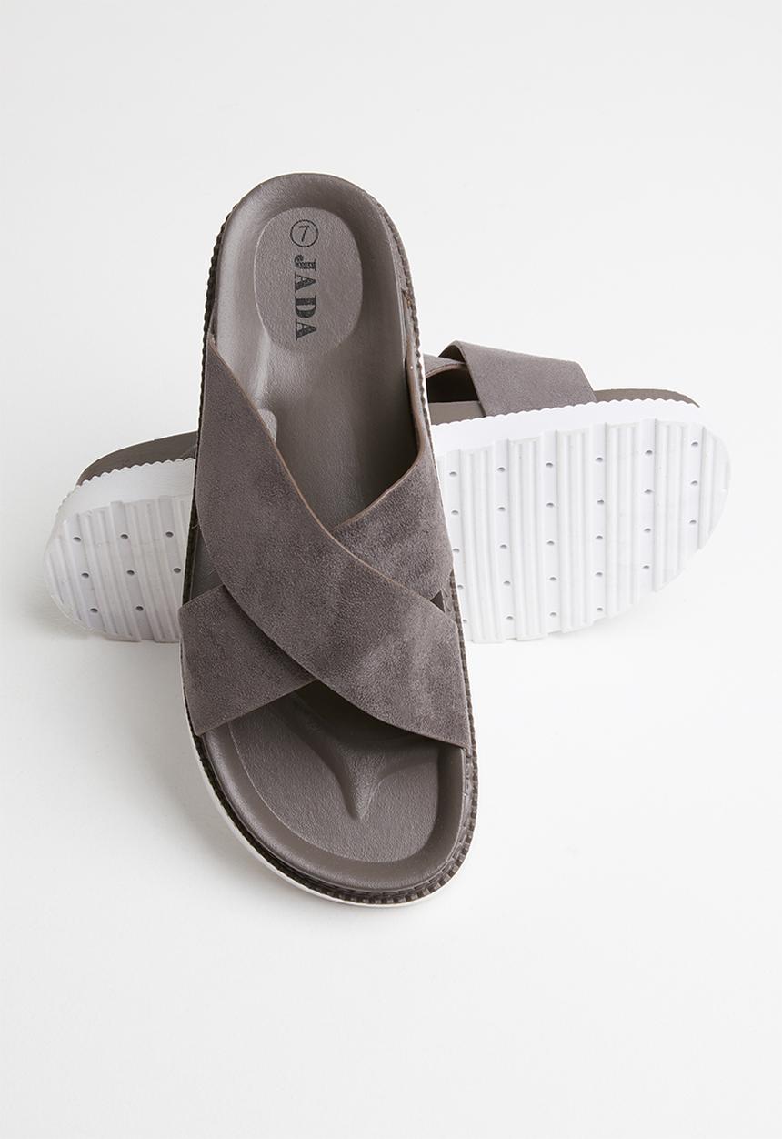 Jada - Cross strap slide - grey