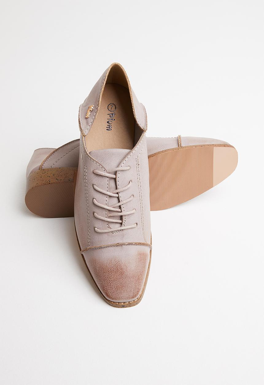 Plum - Stella brogue - taupe