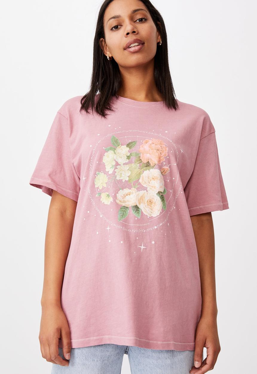 Cotton On - The dad graphic tee - floral space/blush