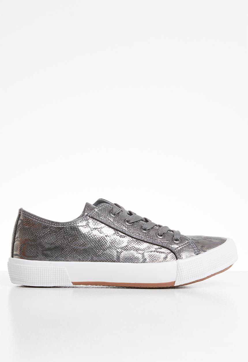 Tom Tom - Snake print sneaker - pewter