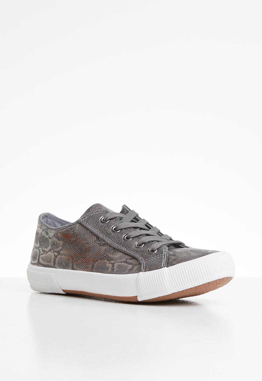 Tom Tom - Snake print sneaker - pewter