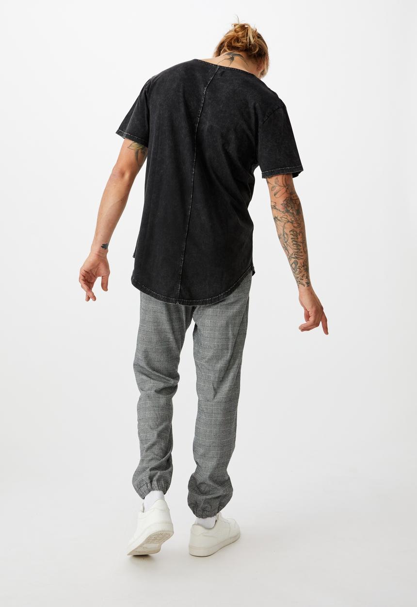 Cotton On - Drake cuffed pant - black & white 