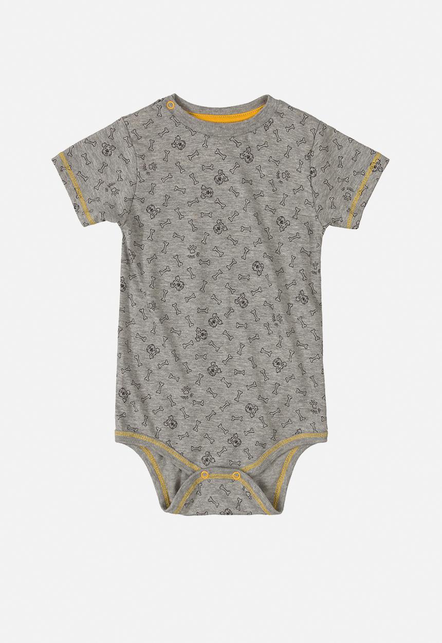 UP Baby - Baby boys bodysuit & sweat shorts set - grey