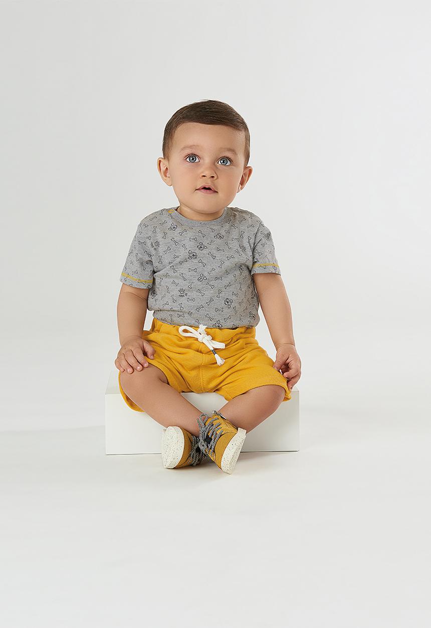 UP Baby - Baby boys bodysuit & sweat shorts set - grey