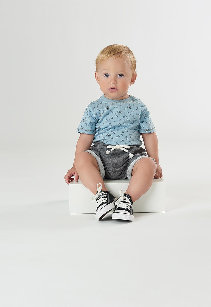 UP Baby - Baby boys bodysuit & sweat shorts set - blue