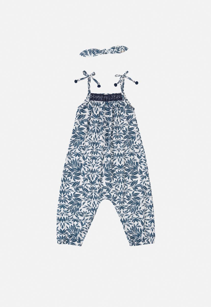 UP Baby - Girls jumpsuit & headband set - dark blue