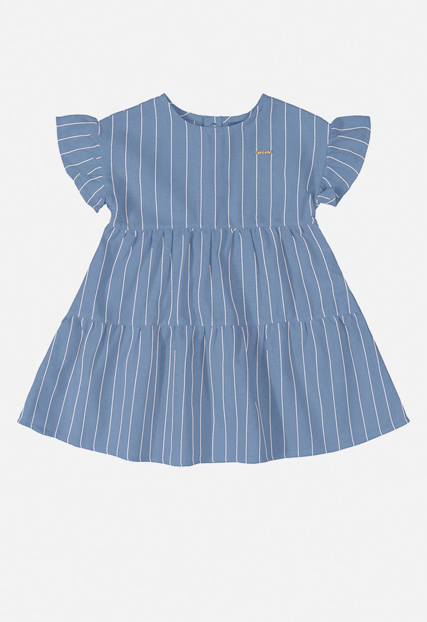 UP Baby - Dyed woven dress & headband set - blue