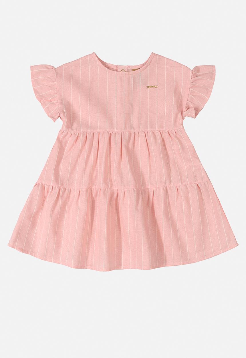 UP Baby - Dyed woven dress & headband set - pink