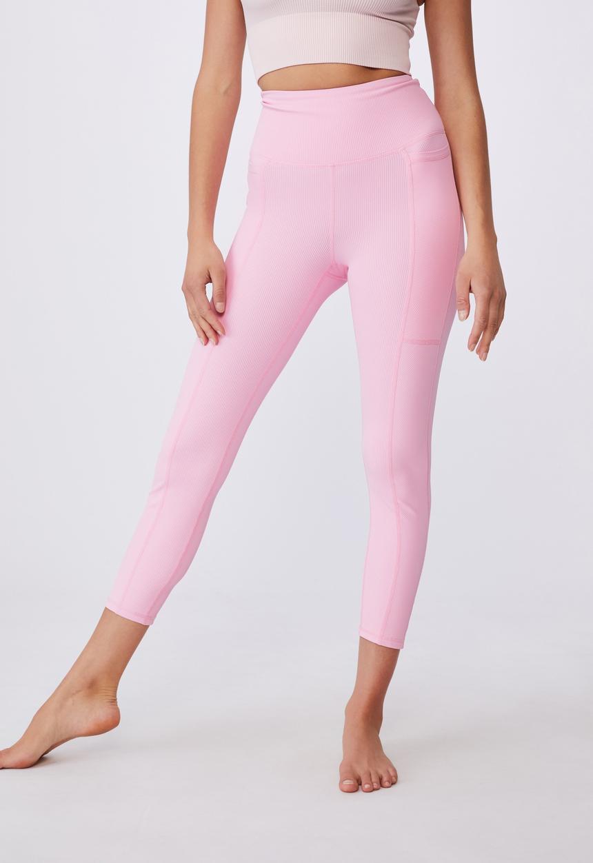Cotton On - Rib pocket 7/8 tight - pink