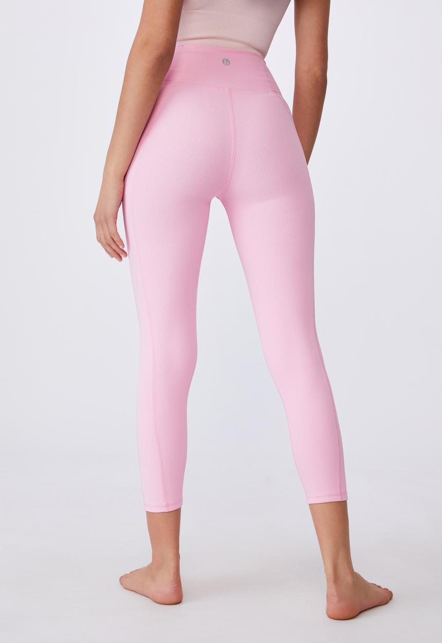 Cotton On - Rib pocket 7/8 tight - pink