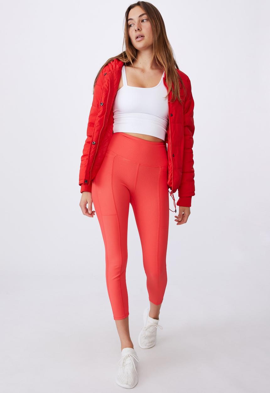 Cotton On - Rib pocket 7/8 tight - red