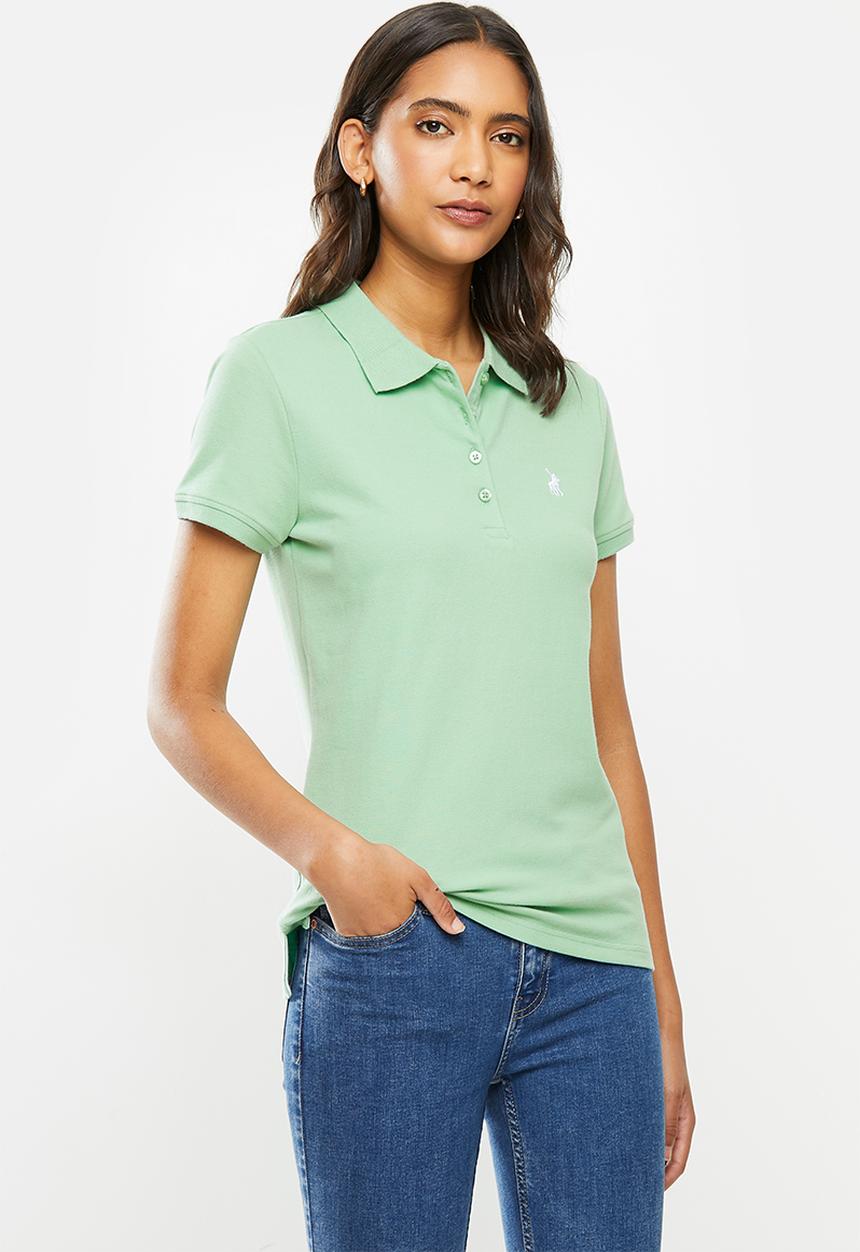 POLO - Margot short sleeve sml pony stretch golfer - green