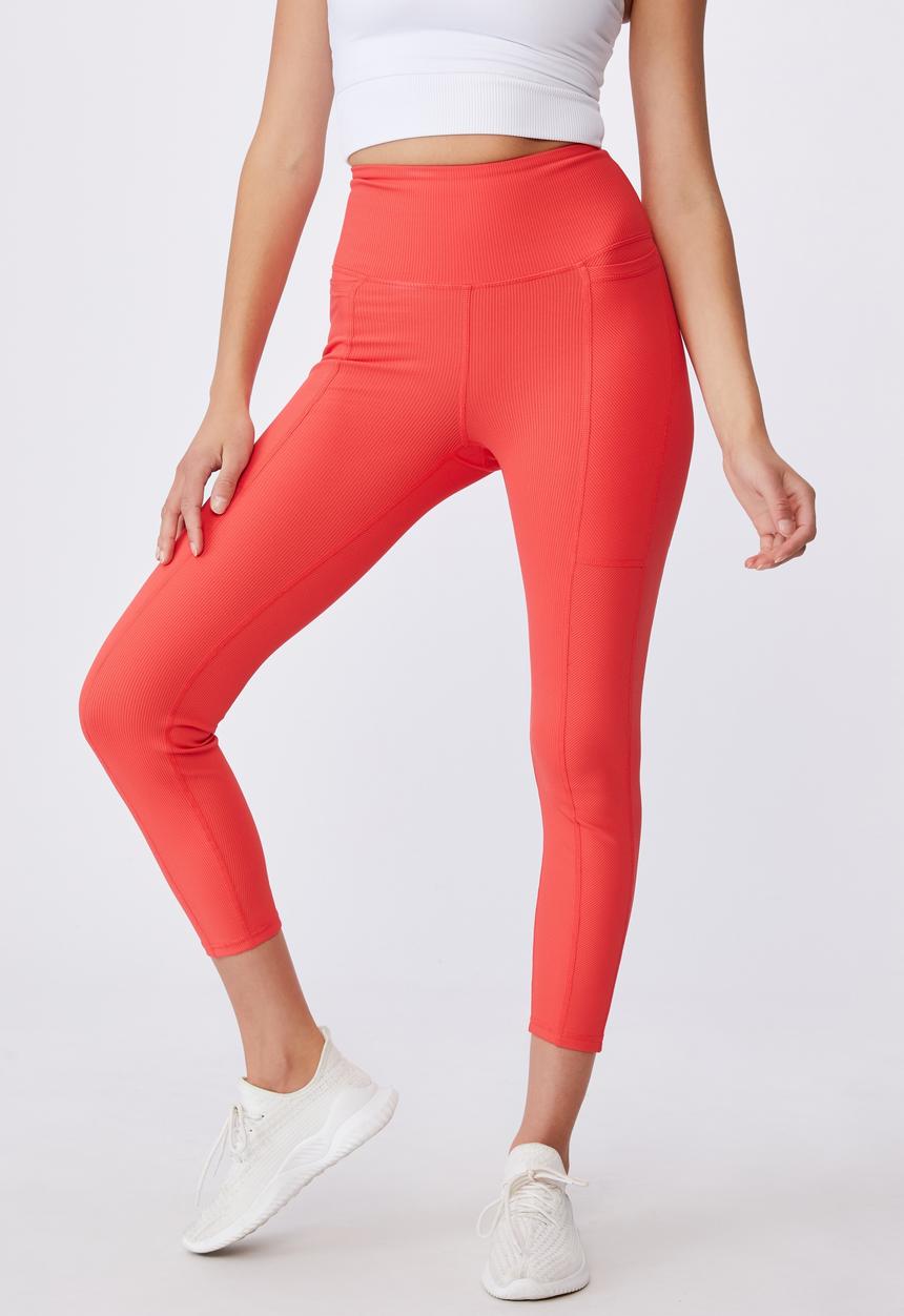 Cotton On - Rib pocket 7/8 tight - red