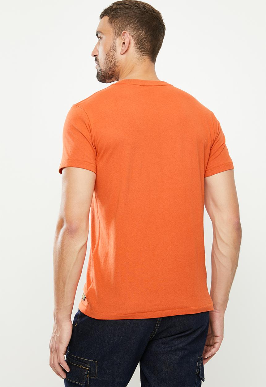 Superdry. - Denim goods co print tee - orange