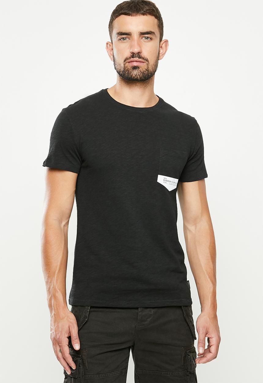 Superdry. - Surplus goods pkt tee - black slub