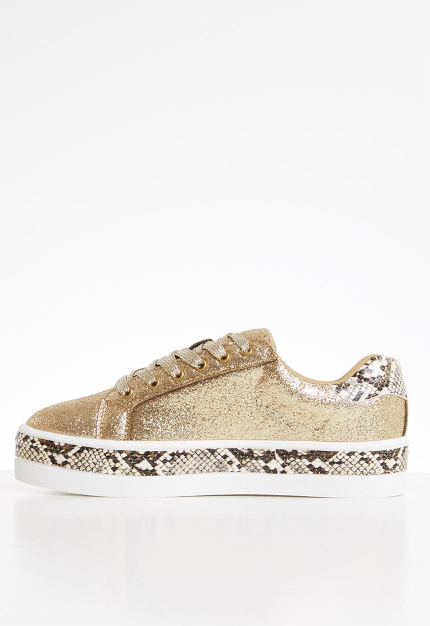 Tom Tom - Bebe glitter sneaker - gold