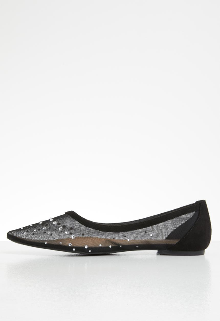 SISSY BOY - Mesh is more diamante mesh pump  - black