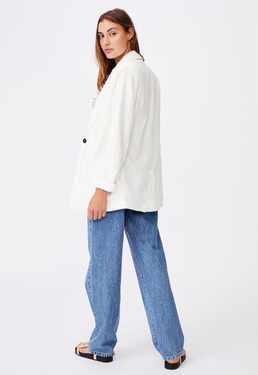 Cotton On - Ultimate linen blazer - fawn