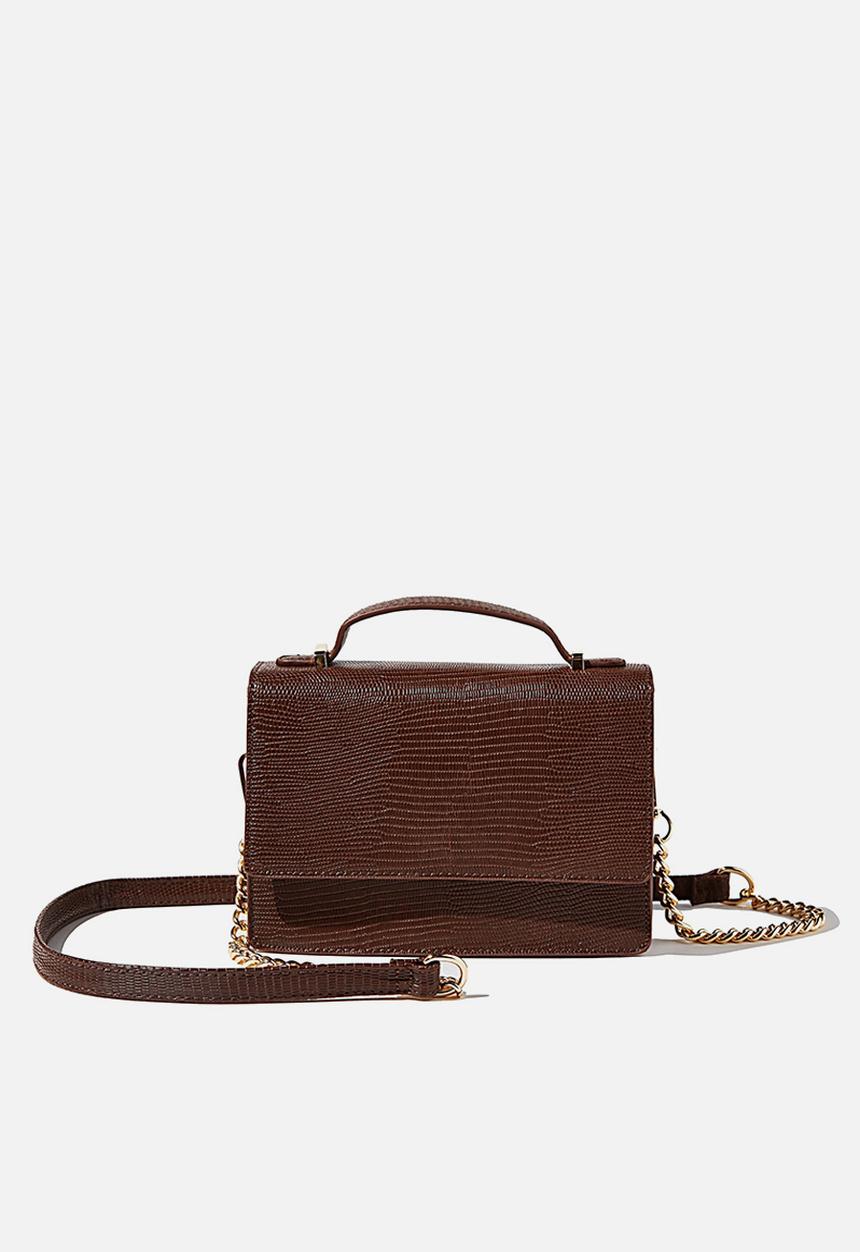 Rubi - Aria chain strap cross body bag - brown 