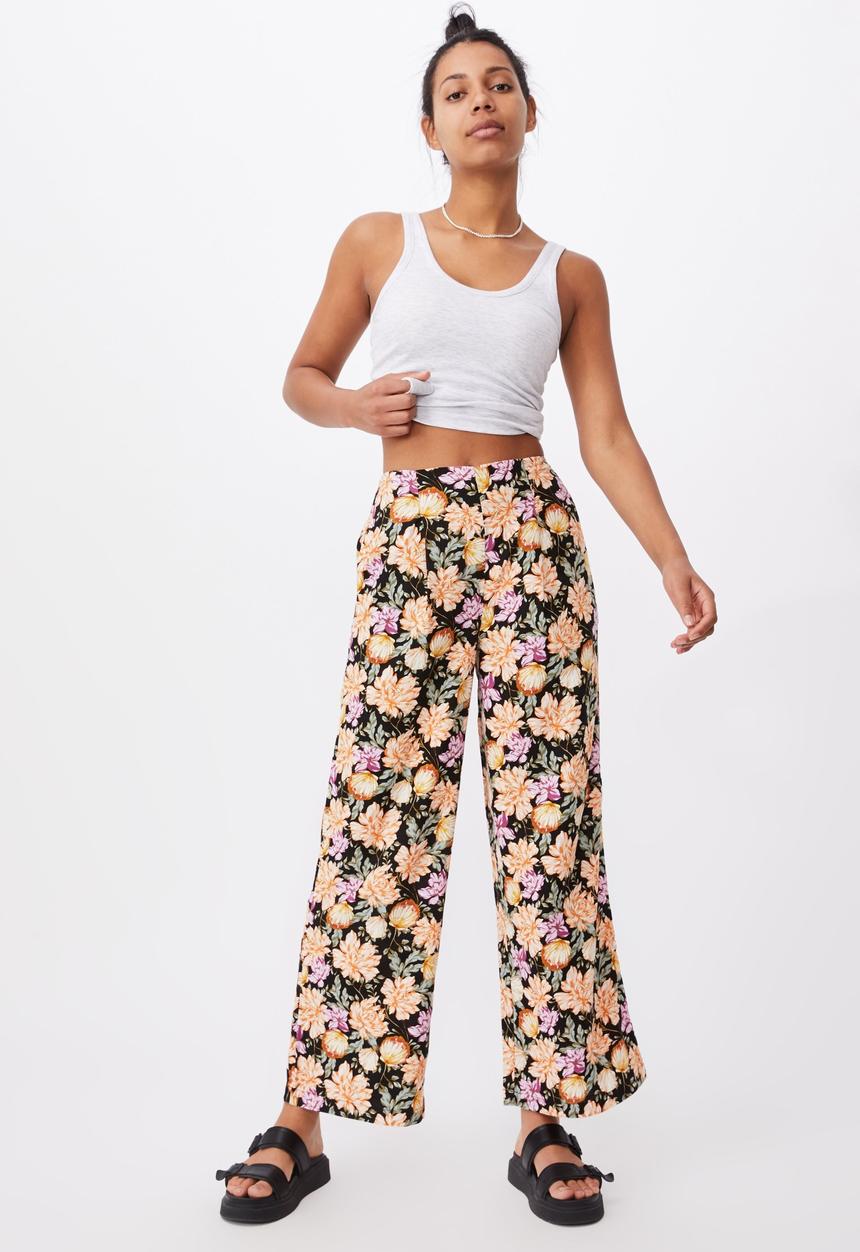 Cotton On - Wide leg paradise pant - kaia shell black