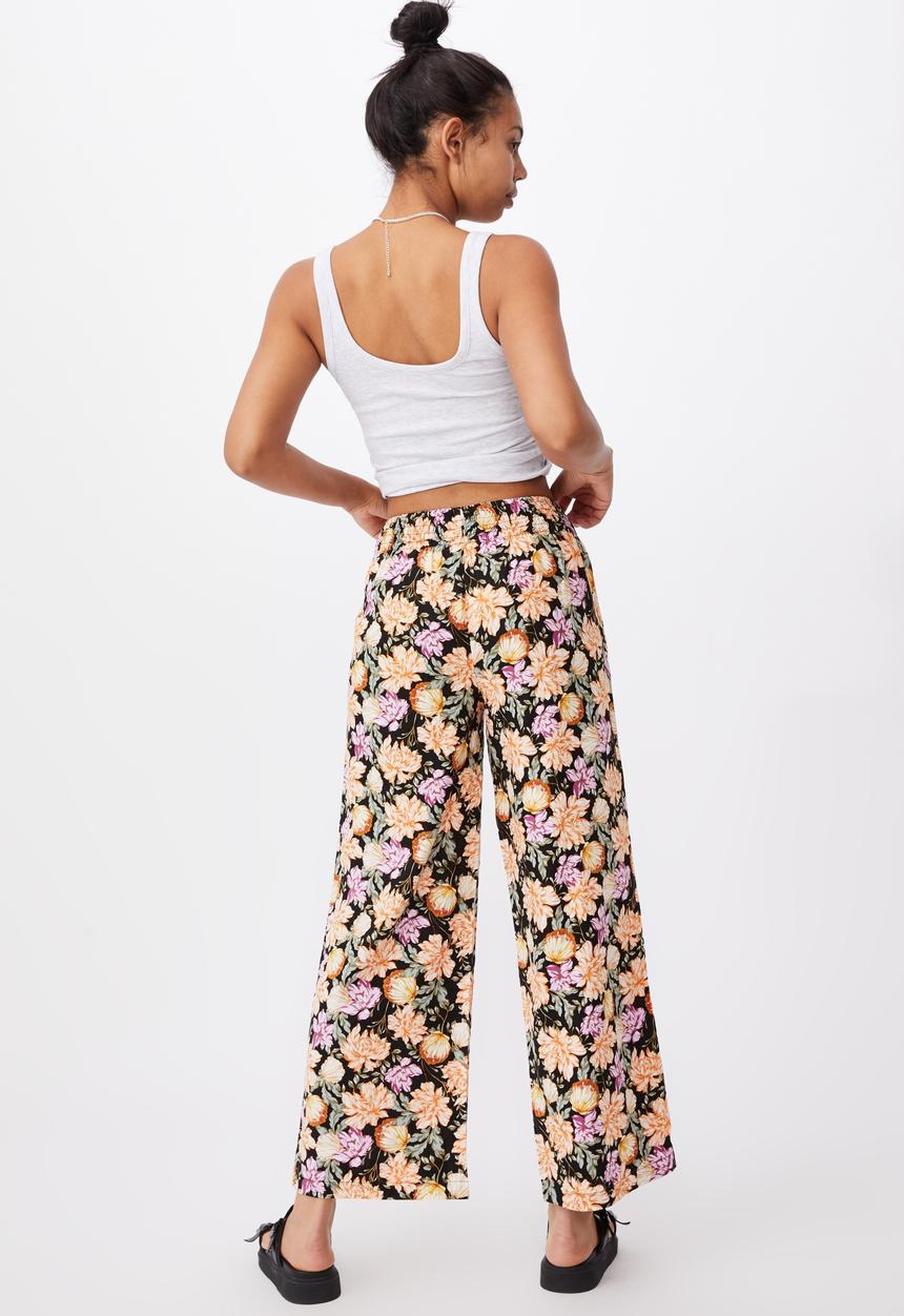 Cotton On - Wide leg paradise pant - kaia shell black
