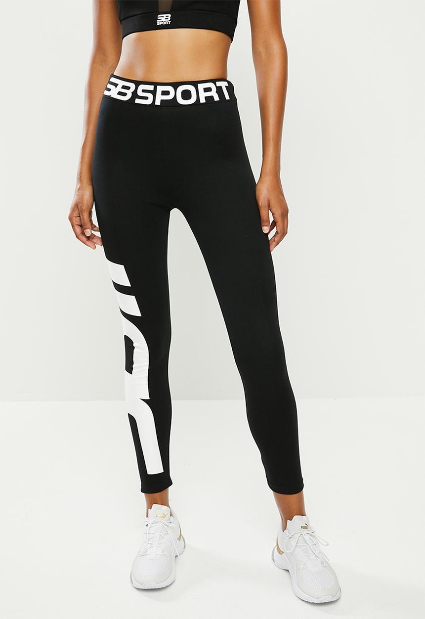 SISSY BOY - Knit branded legging - black