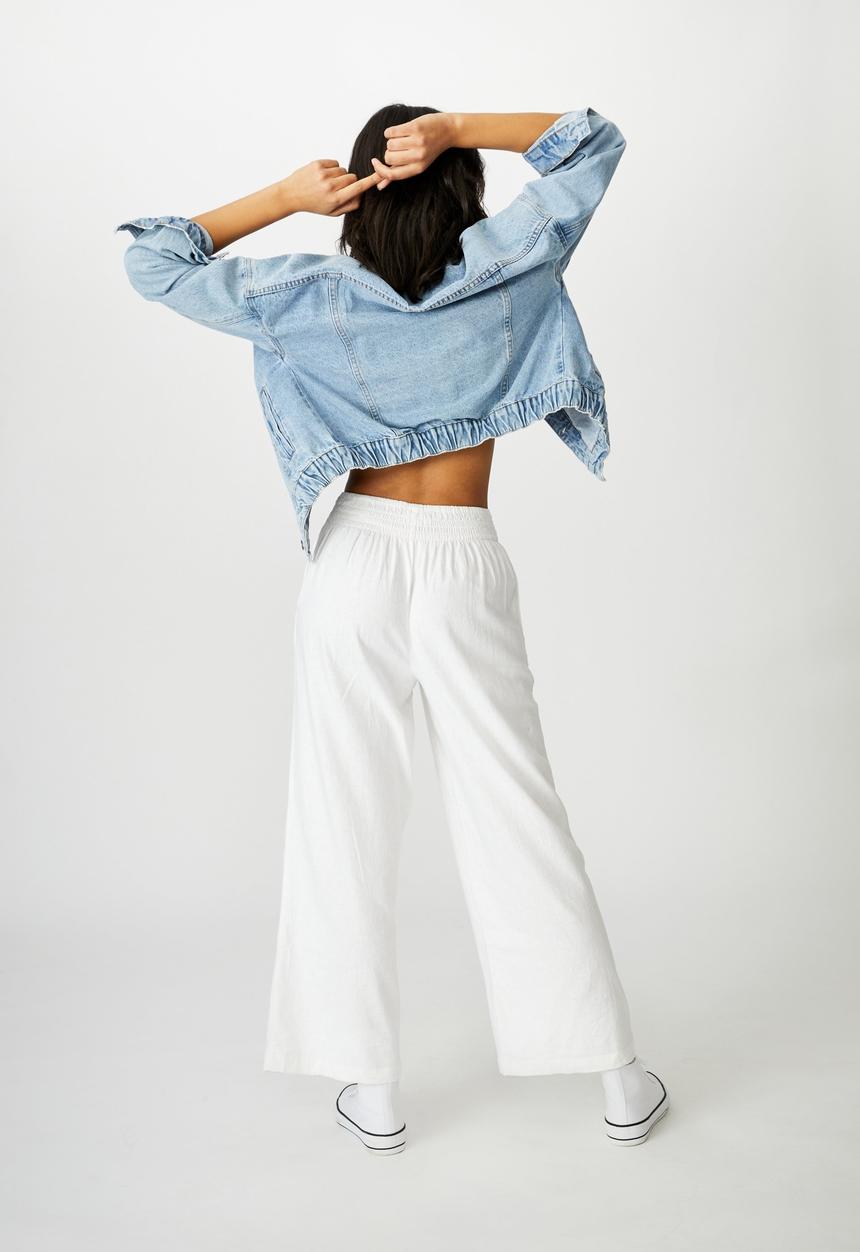 Cotton On - Wide leg paradise pant - white
