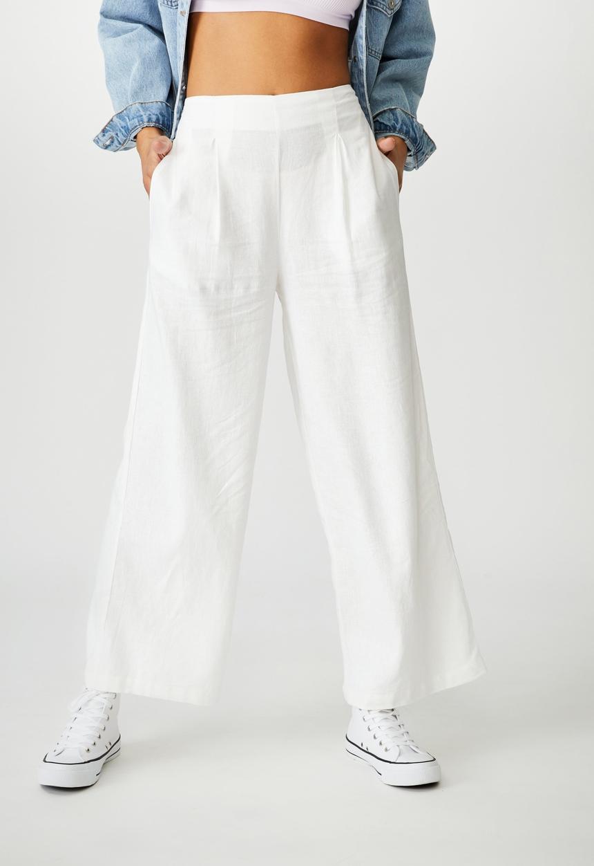 Cotton On - Wide leg paradise pant - white