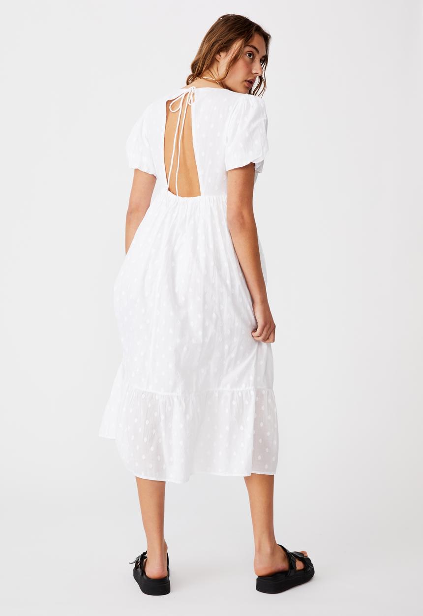 Cotton On - Woven faith babydoll medaxi - white