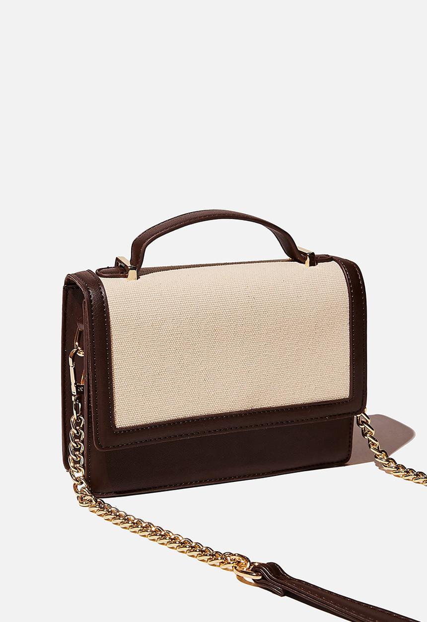 Rubi - Aria chain strap cross body bag - brown 