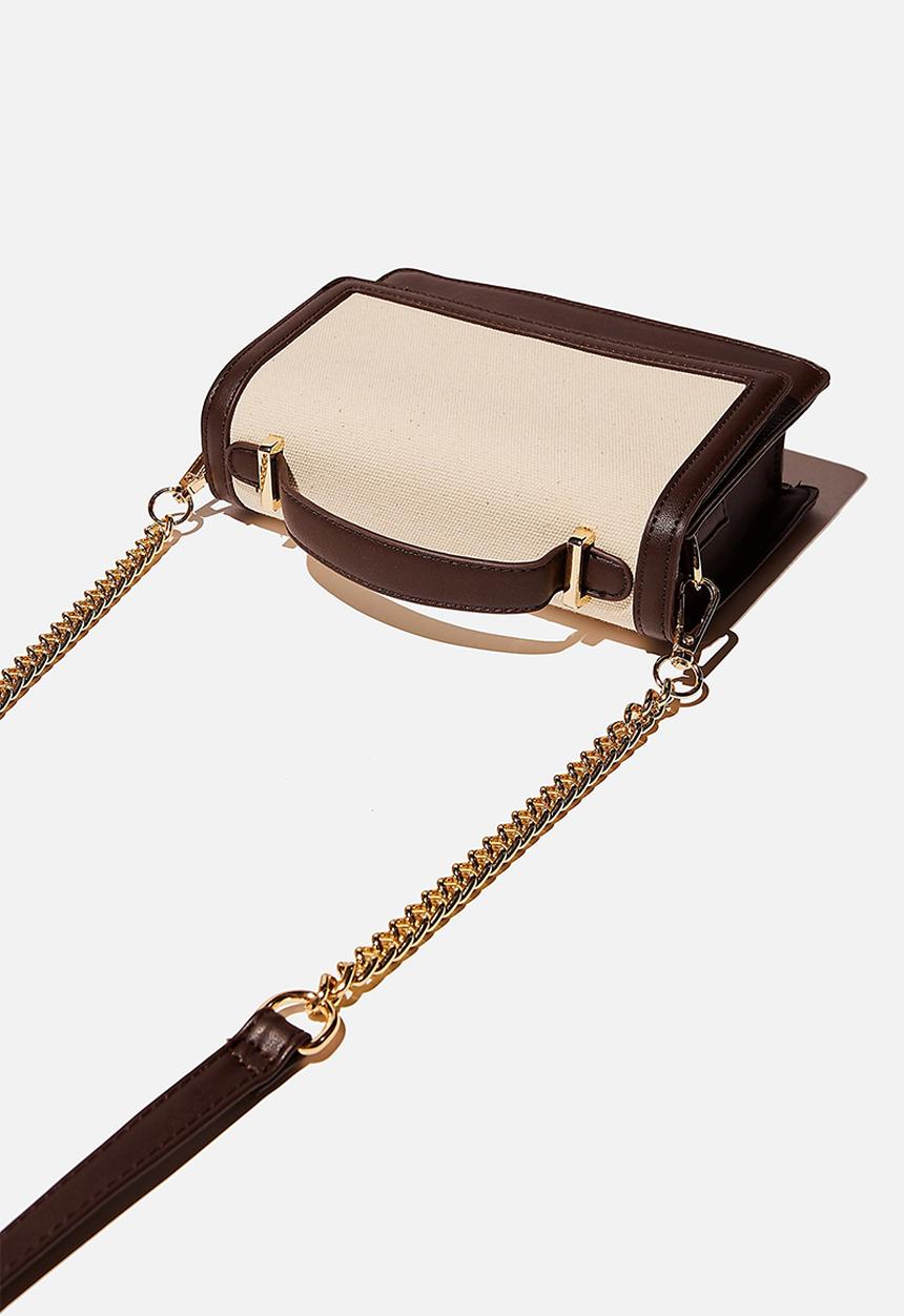 Rubi - Aria chain strap cross body bag - brown 