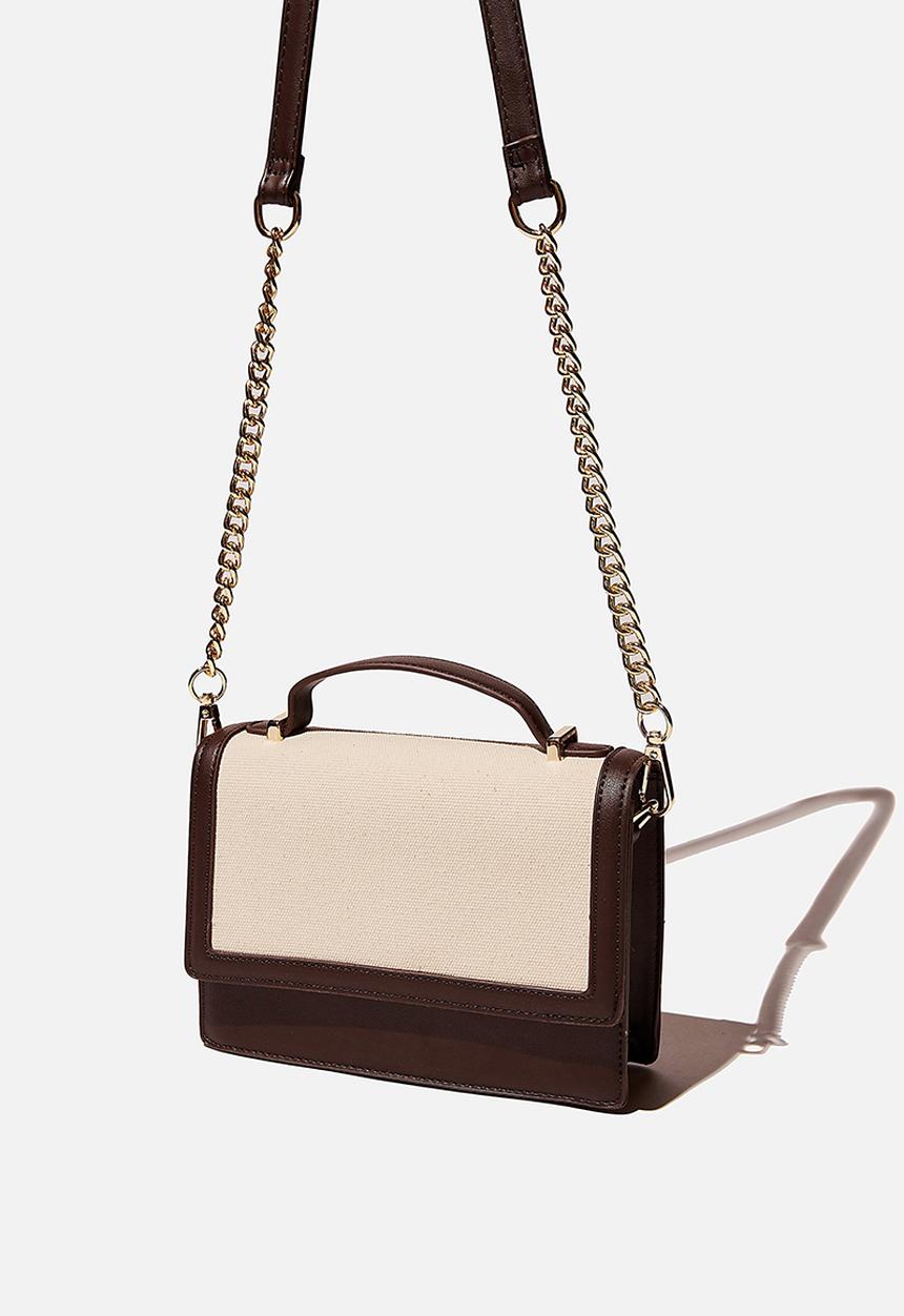 Rubi - Aria chain strap cross body bag - brown 