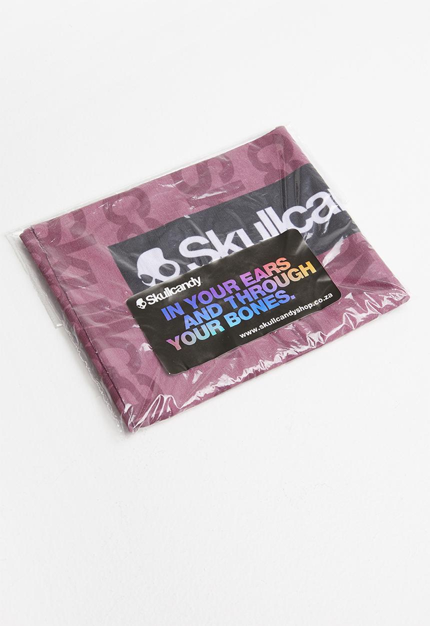 Skullcandy - All over logo print buff - burgundy
