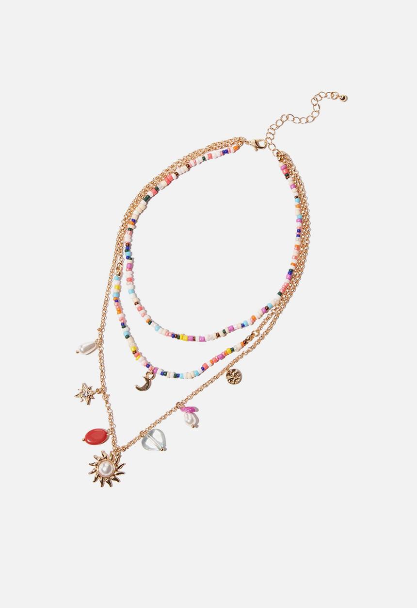 Rubi - Holiday trinkets layered necklace - cosmic