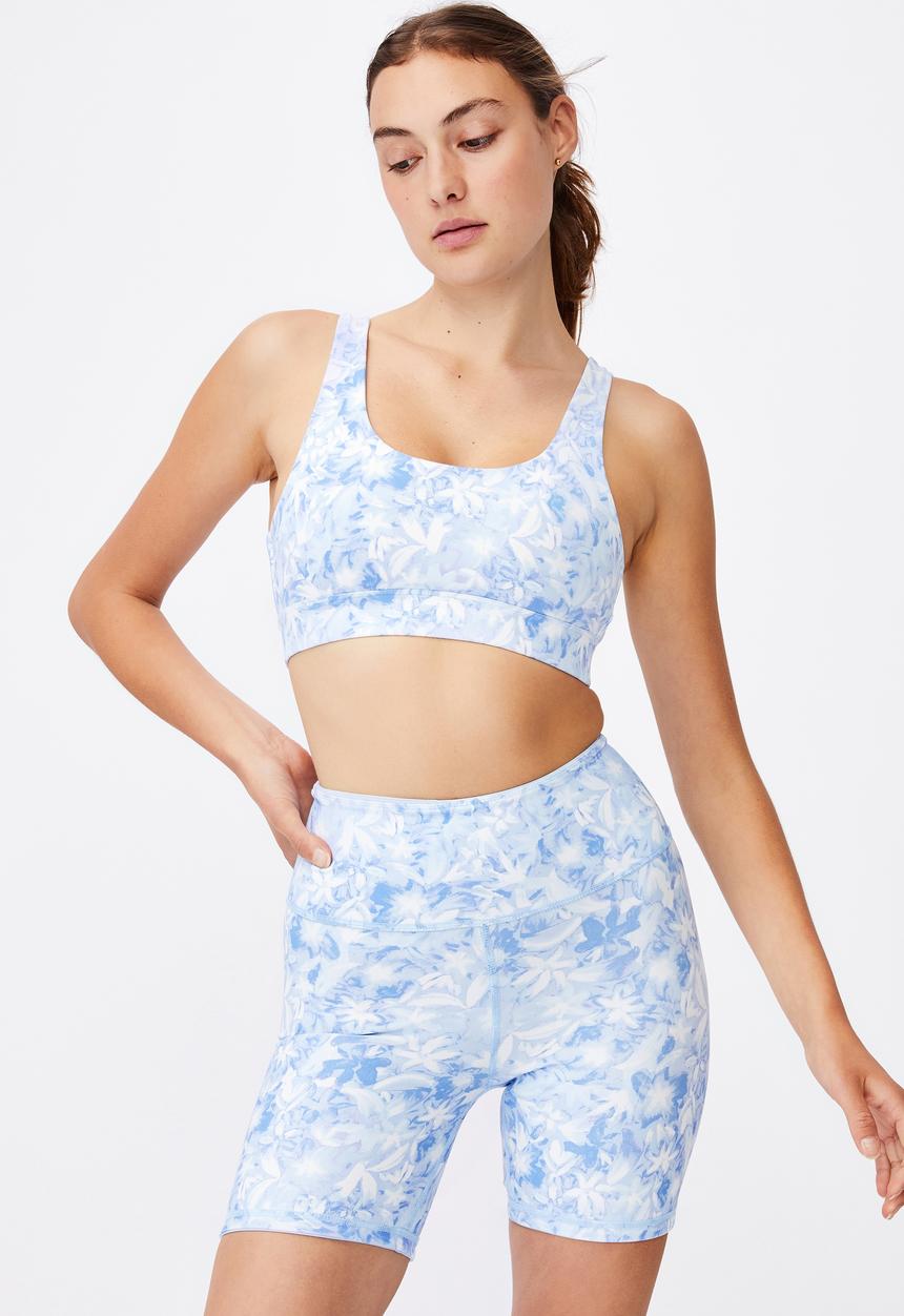 Cotton On - Cutout back crop - brushed bouquet baby blue