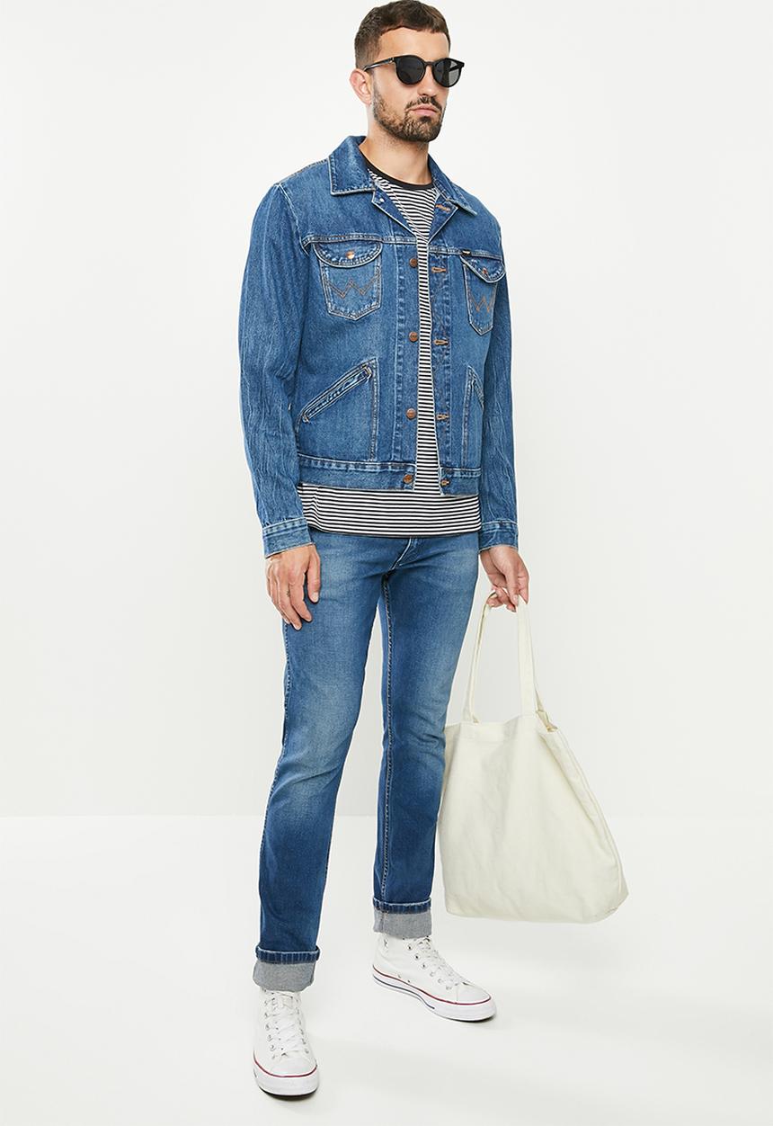 Wrangler - Denim stretch slim fit  pant - indigo