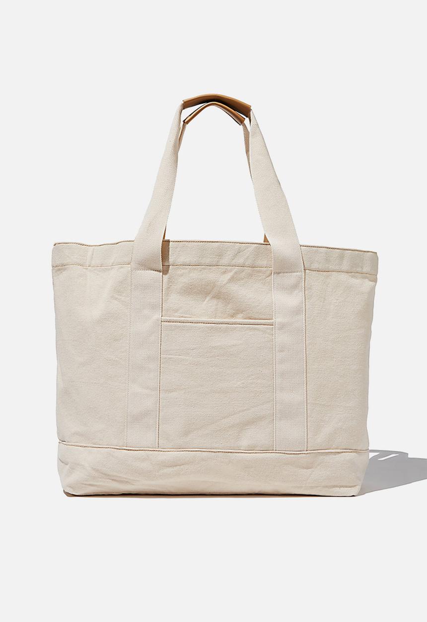 Rubi - Day tripper canvas tote - neutral 