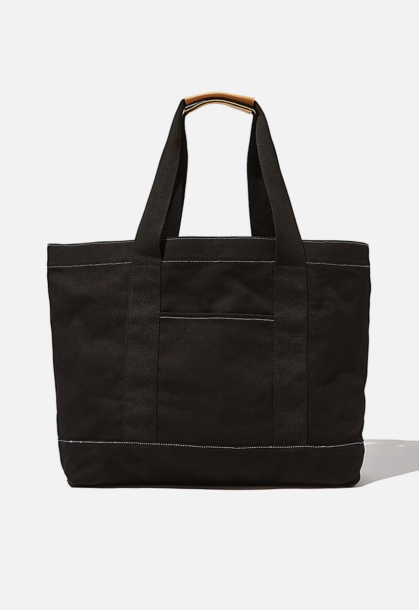 Rubi - Day tripper canvas tote - black