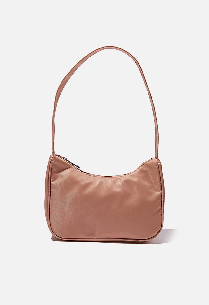 Rubi - Nylon underarm bag - latte