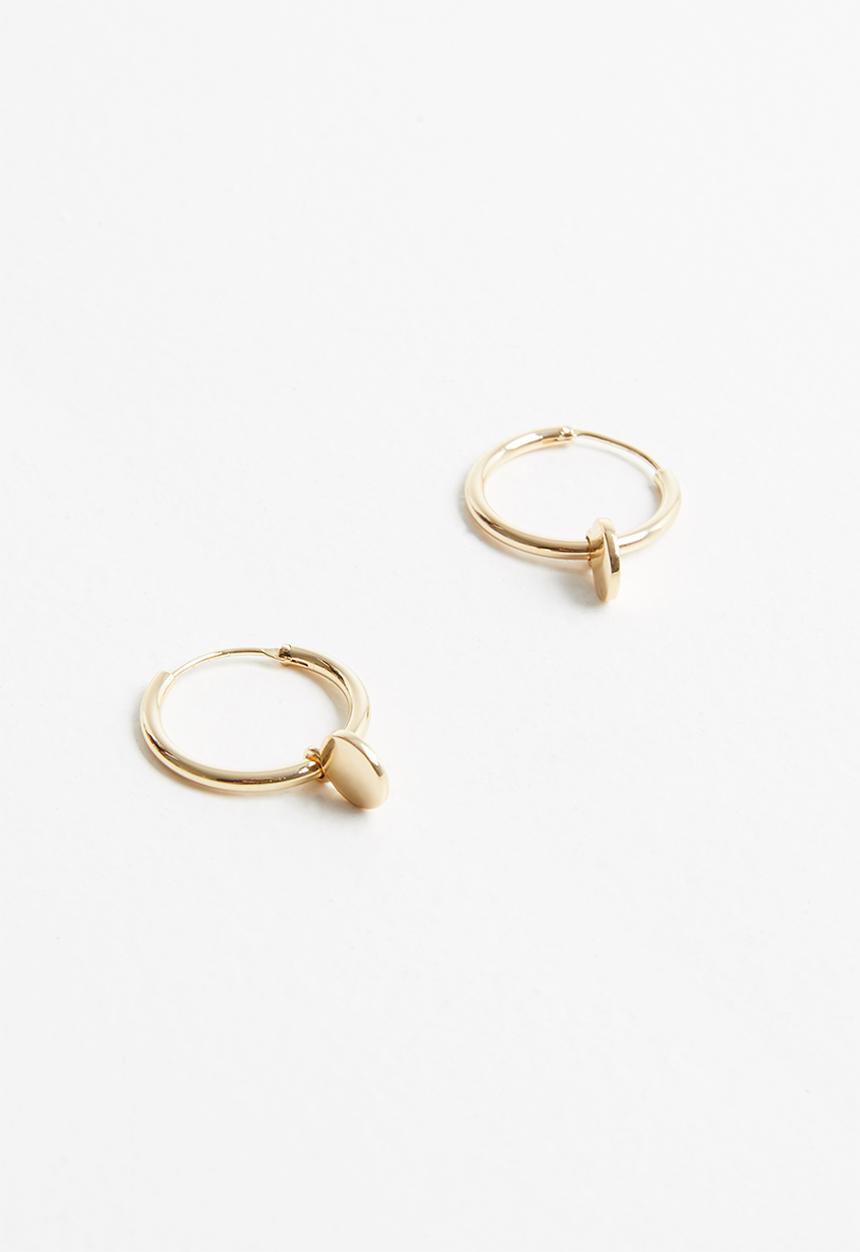 Keren Bella - Charmed hoop earrings - gold