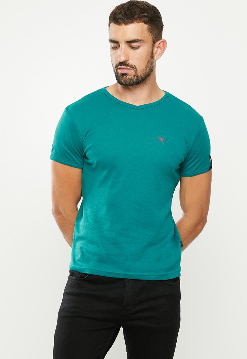 SOVIET - Bolt s20 short sleeve muscle fit T-shirt - light teal