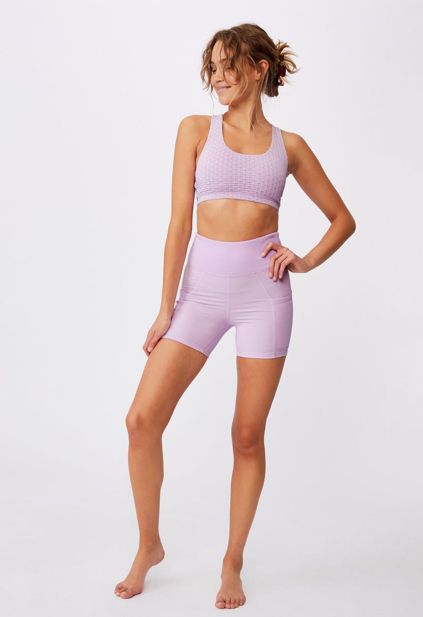 Cotton On - Lifestyle so soft highwaisted shortie short - blossom marle