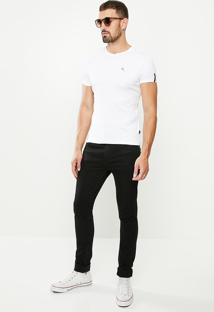 SOVIET - Bolt s20 short sleeve muscle fit T-shirt - white