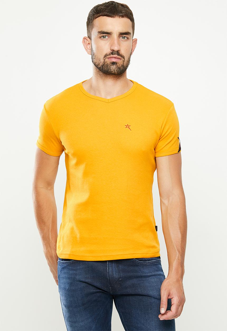 SOVIET - Bolt s20 short sleeve muscle fit T-shirt - mustard
