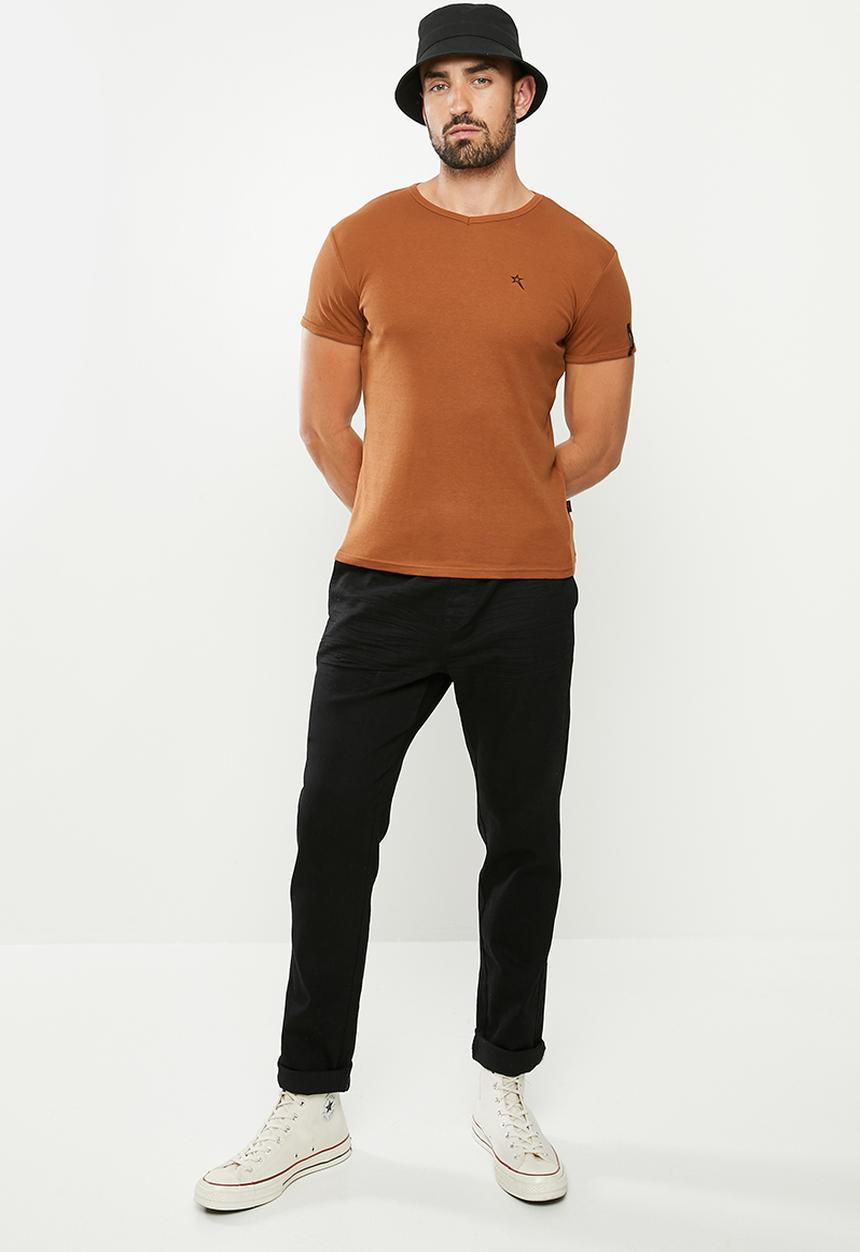 SOVIET - Bolt s20 short sleeve muscle fit T-shirt - burnt brick