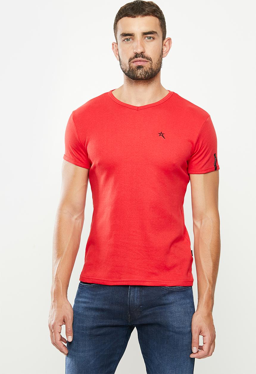 SOVIET - Bolt s20 short sleeve muscle fit T-shirt - red