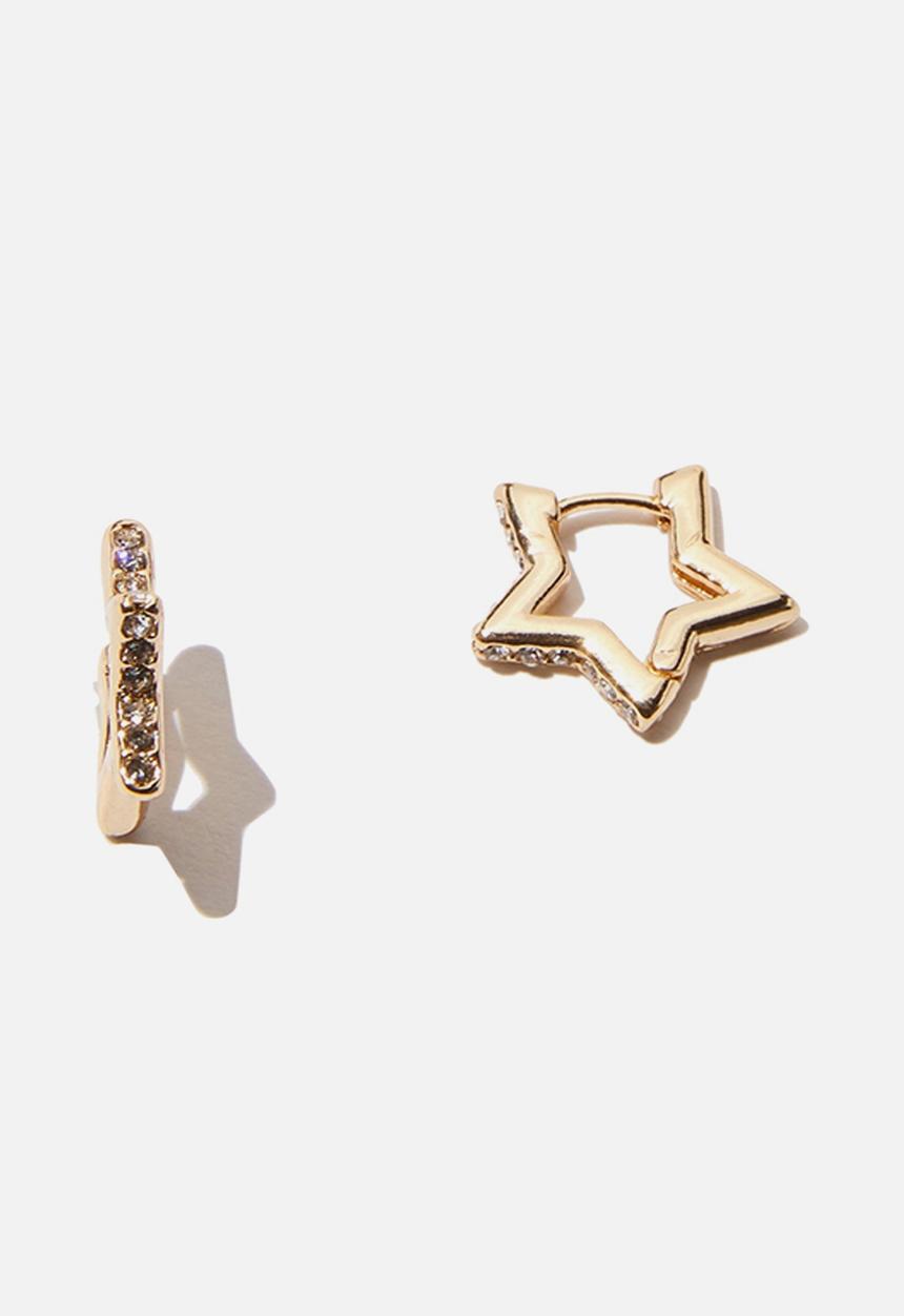 Rubi - Ear party huggie hoops - gold